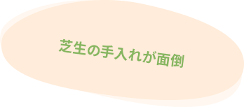 芝生の手入れが面倒
